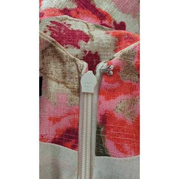 Talbots Womens Sleeveless Pockets Beige Pink Khaki Floral Sheath Dress Sz 4 - Picture 7 of 9